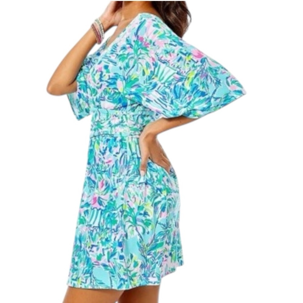 Lilly Pulitzer Blue and Pink Floral Romper - Picture 5 of 12